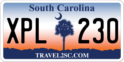 SC license plate XPL230