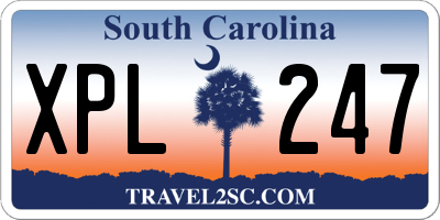 SC license plate XPL247