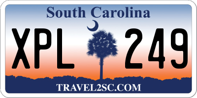 SC license plate XPL249