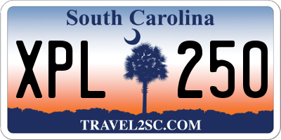 SC license plate XPL250