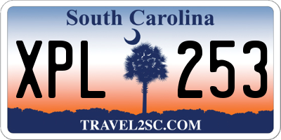 SC license plate XPL253