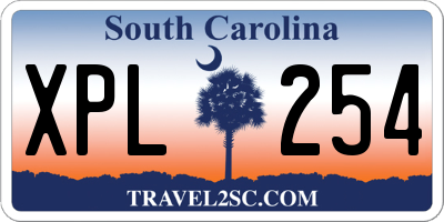 SC license plate XPL254