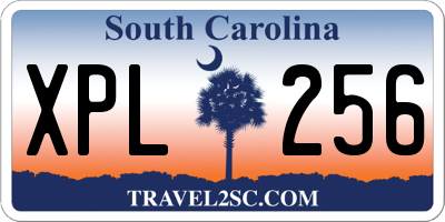 SC license plate XPL256