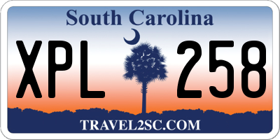 SC license plate XPL258