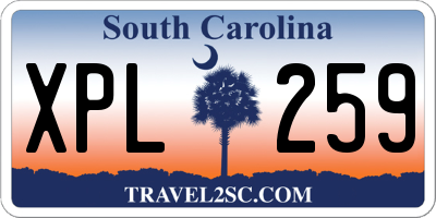 SC license plate XPL259