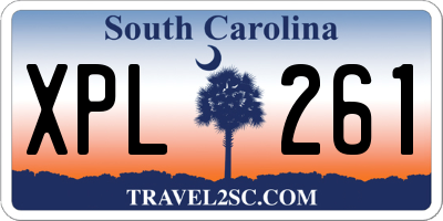 SC license plate XPL261
