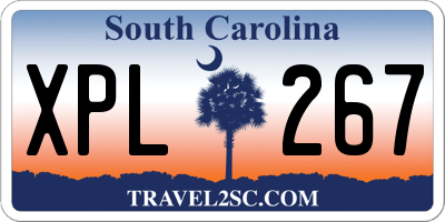 SC license plate XPL267