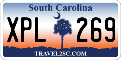 SC license plate XPL269