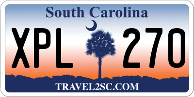 SC license plate XPL270