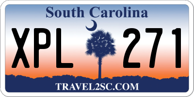 SC license plate XPL271