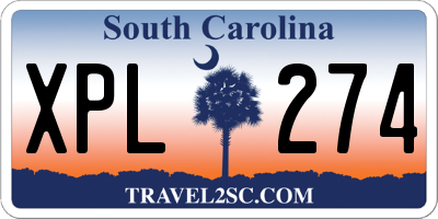 SC license plate XPL274