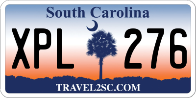 SC license plate XPL276