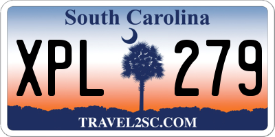 SC license plate XPL279
