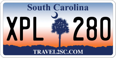 SC license plate XPL280