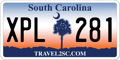 SC license plate XPL281