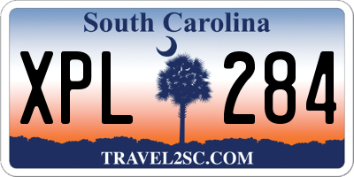 SC license plate XPL284