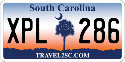 SC license plate XPL286
