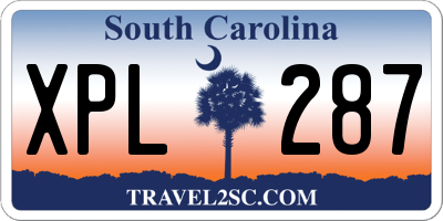 SC license plate XPL287