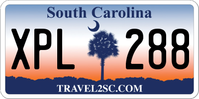 SC license plate XPL288
