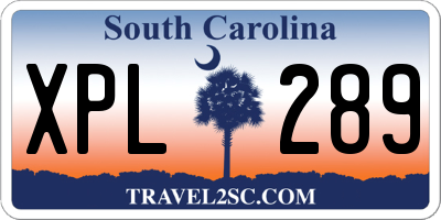 SC license plate XPL289