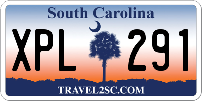 SC license plate XPL291