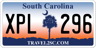 SC license plate XPL296