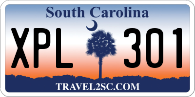 SC license plate XPL301