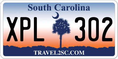 SC license plate XPL302