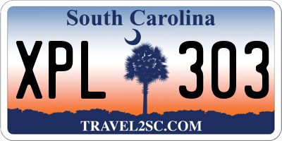 SC license plate XPL303
