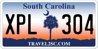 SC license plate XPL304