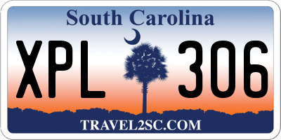 SC license plate XPL306