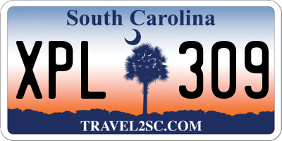 SC license plate XPL309