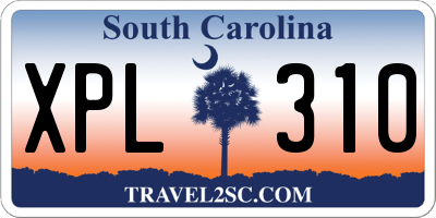 SC license plate XPL310