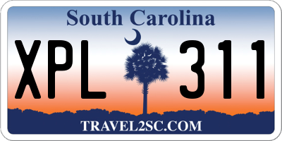 SC license plate XPL311
