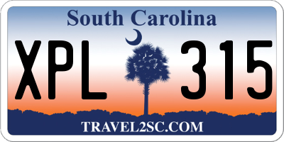 SC license plate XPL315