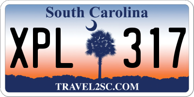 SC license plate XPL317