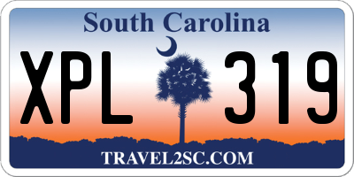 SC license plate XPL319