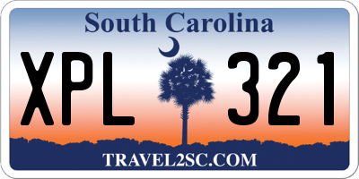 SC license plate XPL321