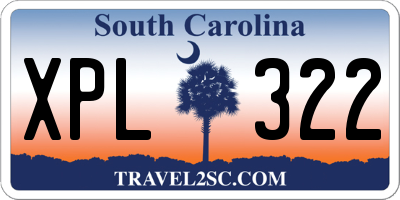 SC license plate XPL322