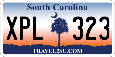 SC license plate XPL323