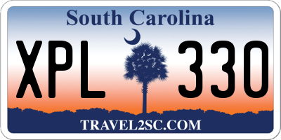 SC license plate XPL330