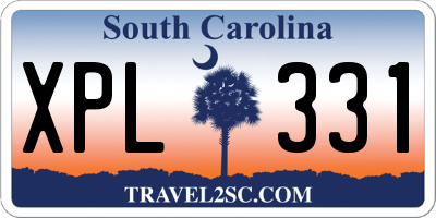 SC license plate XPL331