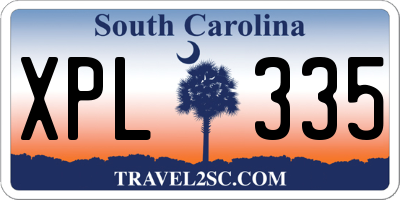 SC license plate XPL335