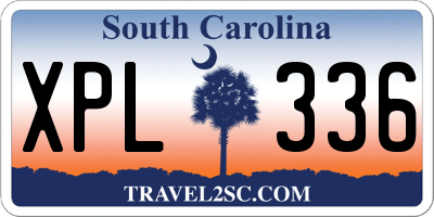 SC license plate XPL336