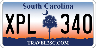 SC license plate XPL340