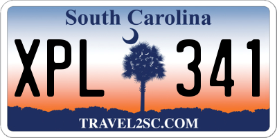SC license plate XPL341