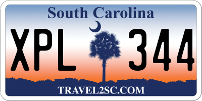 SC license plate XPL344