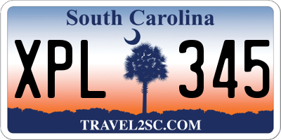 SC license plate XPL345