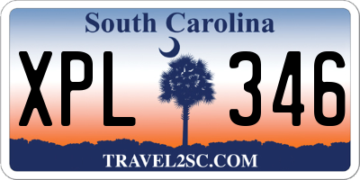 SC license plate XPL346