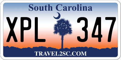 SC license plate XPL347